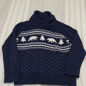 The Children's Place Boy's Navy Sweater with Polar Bear Design